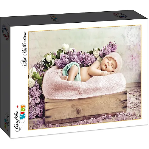 Grafika Puzzle Art Collection Konrad Bak Grafika Kids Baby sleeping in the Lilac - 12 Teile