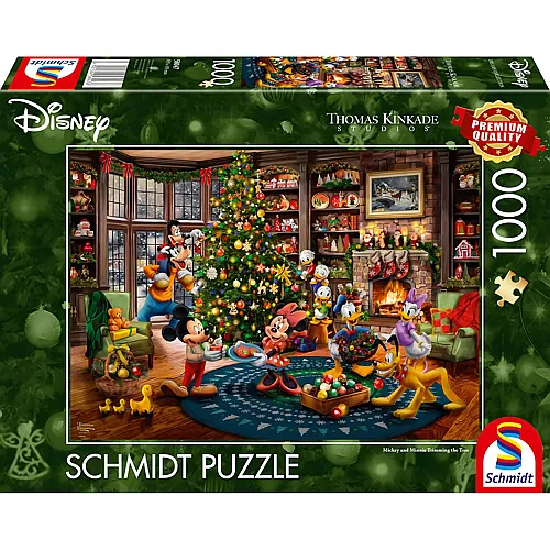 Mickey & Minnie Trimming The Tree 1000Teile
