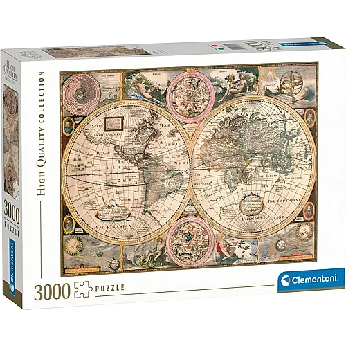 Clementoni Puzzle High Quality Collection Antike Weltkarte (3000Teile)