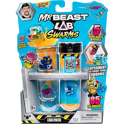 Spectron MrBeast Lab Swarms Serie 2 Atomic Series Actionfigur, 5er-Pack