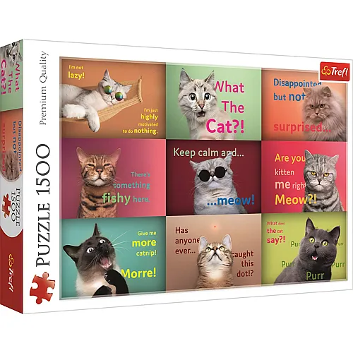 Lustige Katzen Gesichter 1500Teile