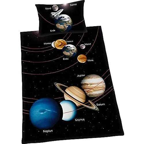 Bettw�sche-Set Sonnensystem 160x210cm