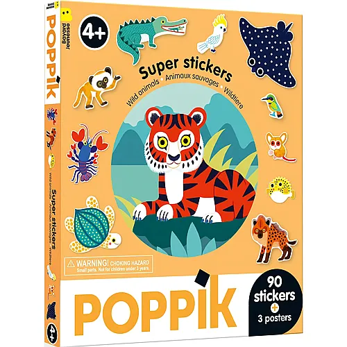 Poppik Sticker Box Wildtiere