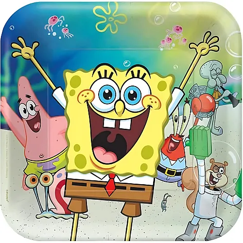 Amscan SpongeBob Pappteller - 8 Teile