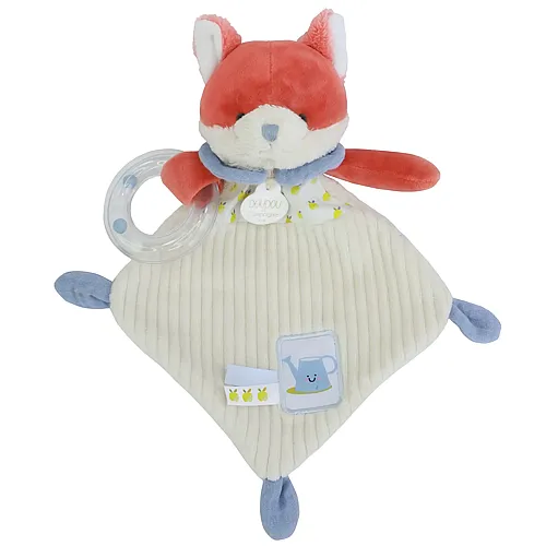Doudou et Compagnie Fuchs Renard Schmusetuch mit Rassel - 21 cm