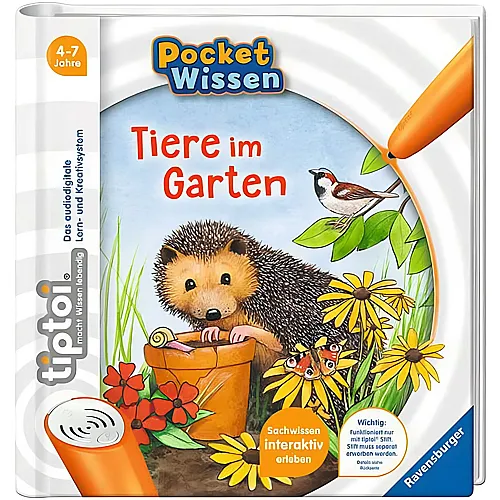 Ravensburger tiptoi Pocket Wissen: Tiere Garten