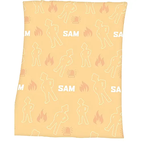 Herding Feuerwehrmann Sam - Glow in the Dark - Wellsoft-Flauschdecke - 130 x 160 cm
