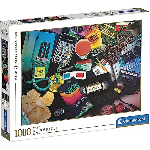 Clementoni Puzzle High Quality Collection Nostalgia 80s (1000Teile)