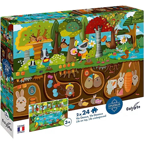 Calypto Puzzle 2in1 Waldtiere - 24 Teile