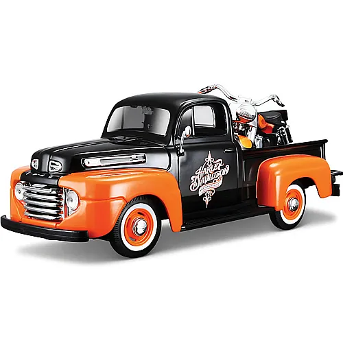 Maisto 1:24 Ford Pick Up 1948 & FLH 1958 Duo Glide
