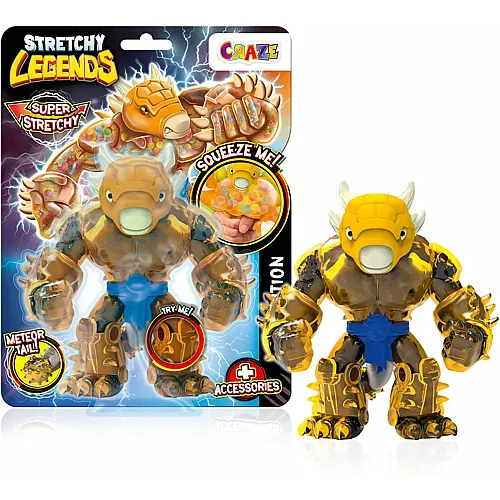 CRAZE STRETCHY LEGENDS D'Molition - Elastische Actionfiguren f�r Kinder, Dehnbare Superhelden Figuren zu Sammeln mit Schleimf�llung