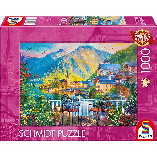 Schmidt Puzzle Dominic Davison Malerisches Hallstatt (1000Teile)