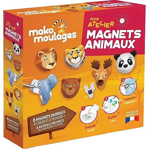 Mako Moulages Mako Mon Atelier Magnets Animaux (FR)