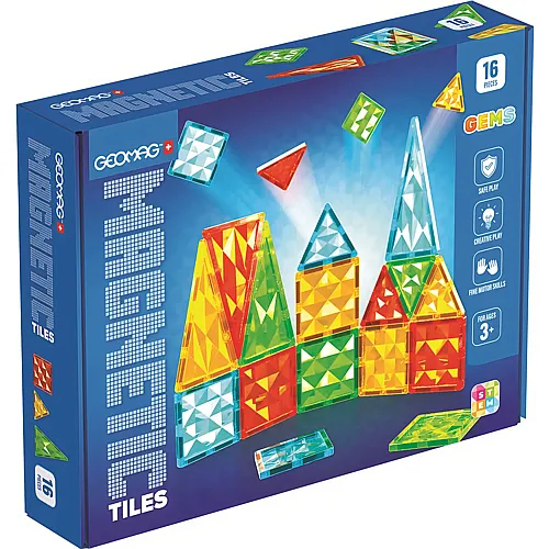 Magnetic Tiles Gems 16Teile
