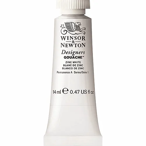 Winsor & Newton W&n Designers Gouache 14ml Tube Zinkweiss