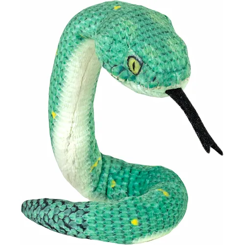 Wild Republic Coilkins Gr�ne Buschviper, Pl�schtier, 30 cm, F�llung aus recycelten Wasserflaschen