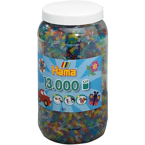 Hama Midi Bgelperlen im Topf Glitter Mix (13000Teile)