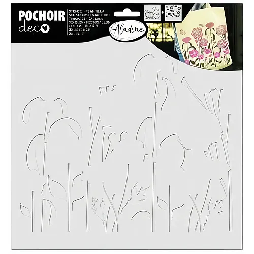 Aladine Pochoir deco Schablone zum Aufeinandersetzen Natur - 2 Teile