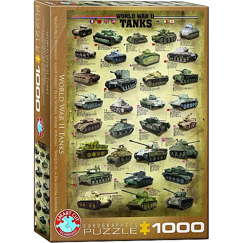 Panzer des zweiten Weltkrieges 1000Teile