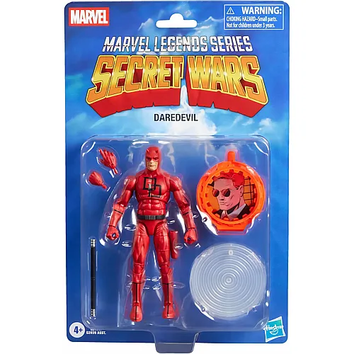 Hasbro Marvel Legends Series Secret Wars Daredevil, Retro Marvel Comics Action-Figur zum Sammeln mit Lentikularschild, 15 cm