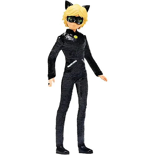 Bandai Miraculous Puppe mit Pailletten Adrien - 26 cm