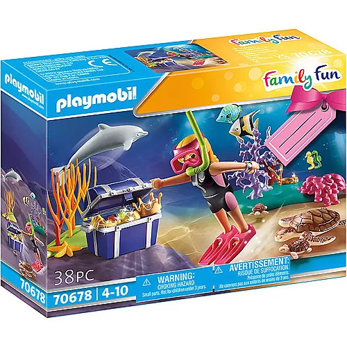 PLAYMOBIL FamilyFun Geschenkset Schatztaucherin 70678