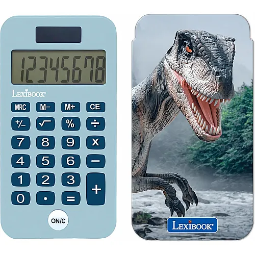 Lexibook Dinosaurier Taschenrechner mit Schutzh�lle, konventionelle und erweiterte Rechnerfunktionen, Batterie- und