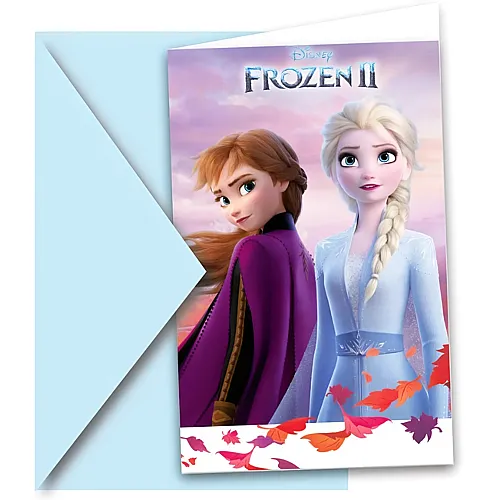 6 Einladung Frozen II mit Umschlge