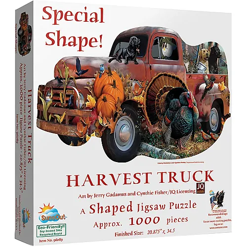 SunsOut Puzzle Jerry Gadamus & Cynthia Fisher - Harvest Truck - 1000 Teile