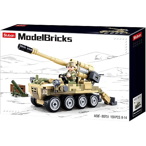 Sluban ModelBricks 8x8 Mobile Kanone (161Teile)