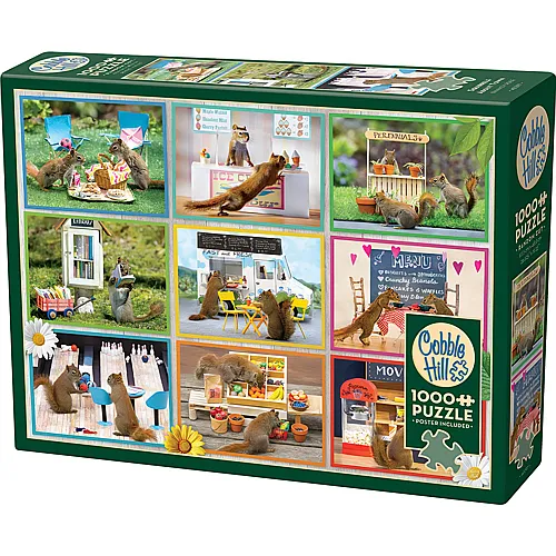 Cobble Hill Puzzle Eichh�rnchen auf Achse - 1000 Teile