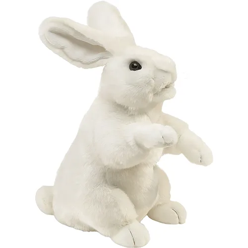 Folkmanis Handpuppe Weisser Hase, stehend - 42 cm