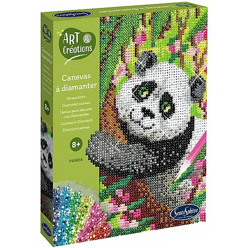 Strassstein-Bild Panda