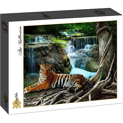 Grafika Puzzle Art Collection Tiger am Wasserfall - 2000 Teile