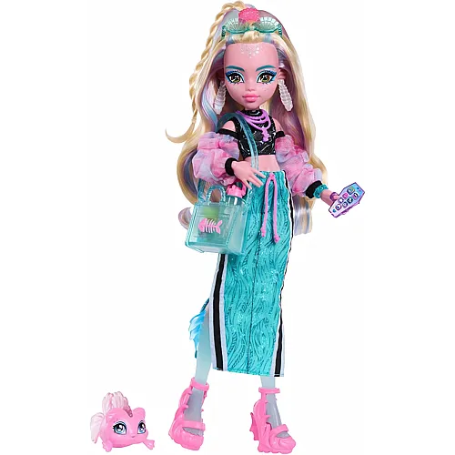 Mattel Lagoona Blue in Crop-Top und sportlichem Maxirock mit Fisch Neptuna