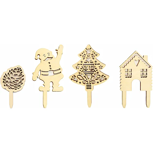 ScrapCooking Deko-Picks - Weihnachten - 4 Teile