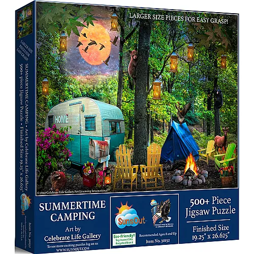 SunsOut Puzzle Celebrate Life Gallery Summertime Camping - 500 Teile