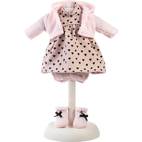 Llorens Kleiderset Herzchen rosa 33cm