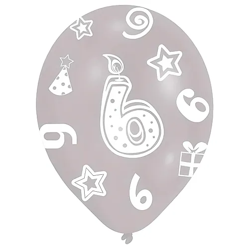 Amscan Ballone Zahl 6 (6Teile)