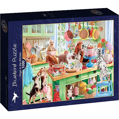 Bluebird Puzzle Hunde in der K�che - 1000 Teile