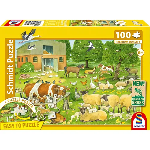 Tierkinder auf dem Bauernhof 100Teile