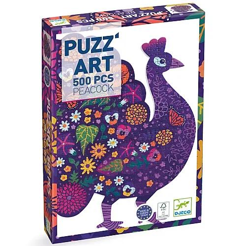 Djeco Puzzle Puzz'Art Pfau (500Teile)