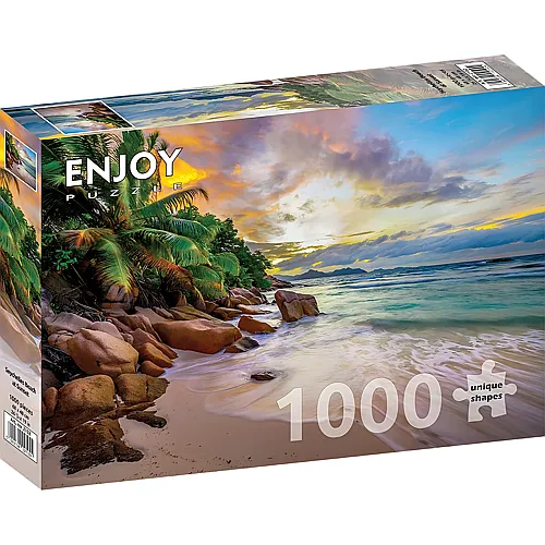 Enjoy Puzzle Seychelles Beach at Sunset - 1000 Teile