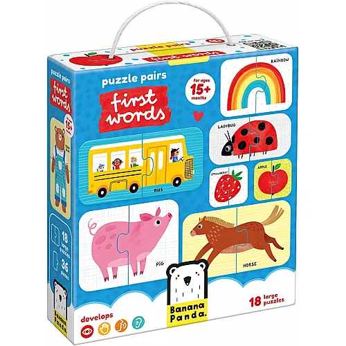 Banana Panda Puzzle 18in1 Erste W�rter (2Teile)