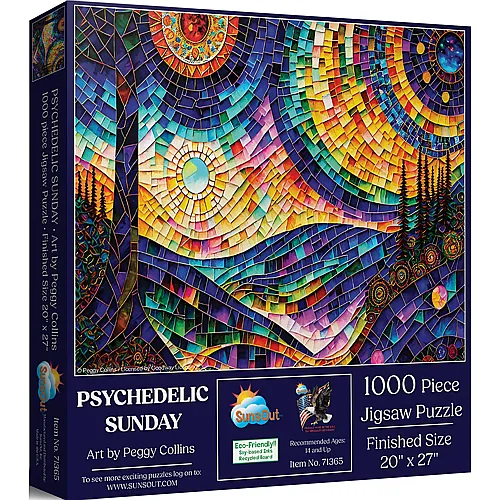 SunsOut Puzzle Peggy Collins Psychedelischer Sonntag - 1000 Teile