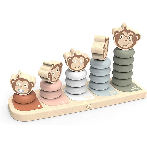 Speedy Monkey Stapelspielzeug Affenfamilie