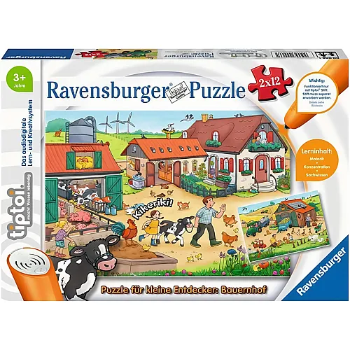 Ravensburger tiptoi Puzzle Bauernhof (2x12)