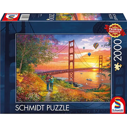 Schmidt Puzzle Spaziergang zur Golden Gate Bridge (2000Teile)