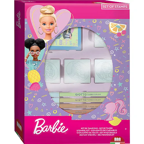 Multiprint Barbie Schreibset mit 4 Stempeln