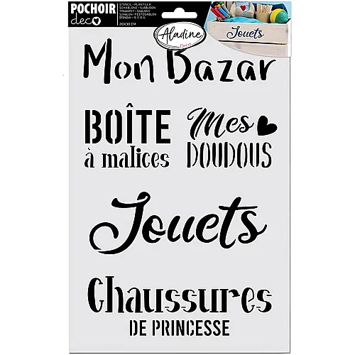 Aladine Pochoir deco Schablone Kinderzimmer - Fran�ais